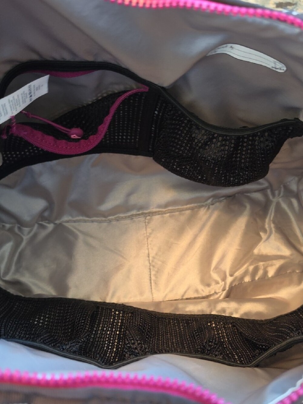 Ivivva Floral Shoulder Bag in Black and White with Pink Strap - Picture 6 of 8
